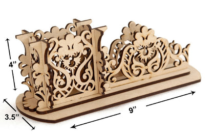 Meenakari Cut Design Pen Stand with Card Holder – Elegant Desk Organizer