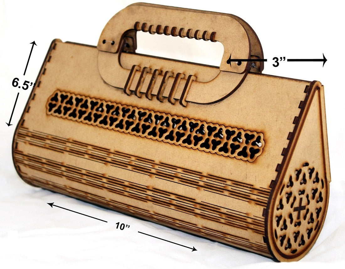 Handcrafted Wooden Sling Handbag – Stylish &amp; Elegant