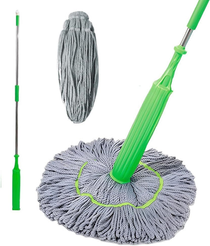 Self-Wringing Microfiber Mop with Extendable Handle