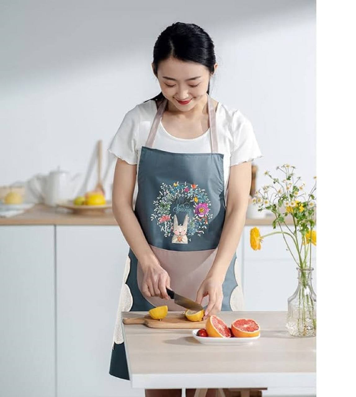 Waterproof Kitchen Apron with Pockets