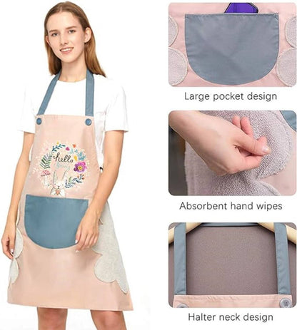 Waterproof Kitchen Apron with Pockets