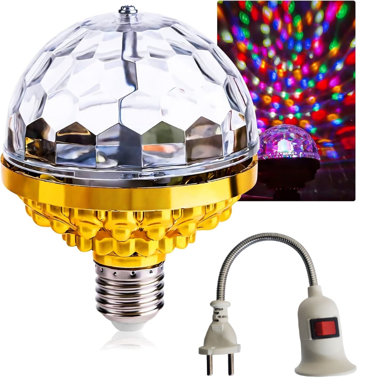 RGB LED Rotating Disco Light Bulb