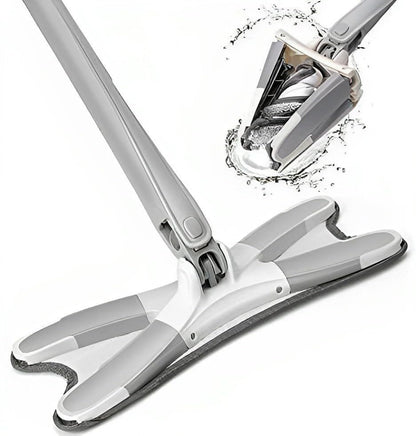 X-Shaped Self-Wringing Mop with 360° Rotating Head