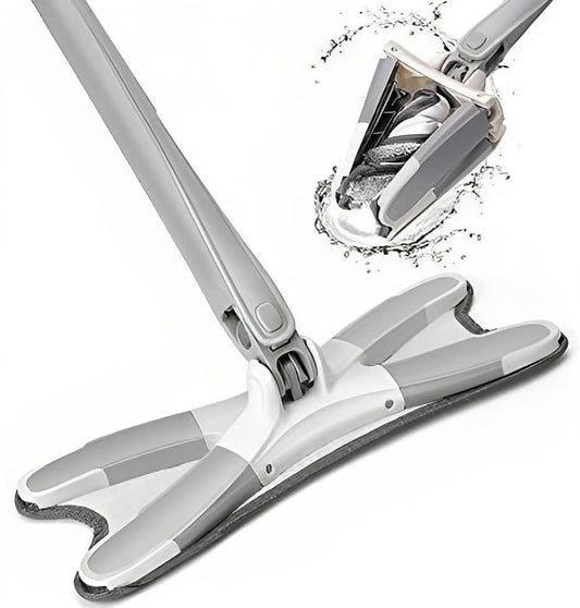 X-Shaped Self-Wringing Mop with 360° Rotating Head