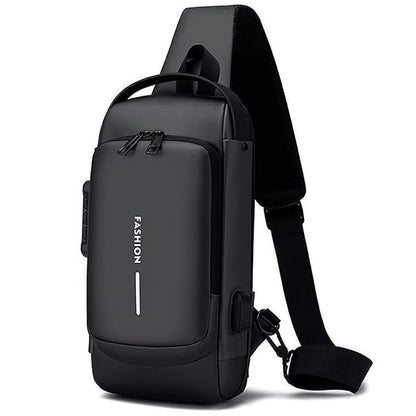 Waterproof Sling Bag with USB Charging Port