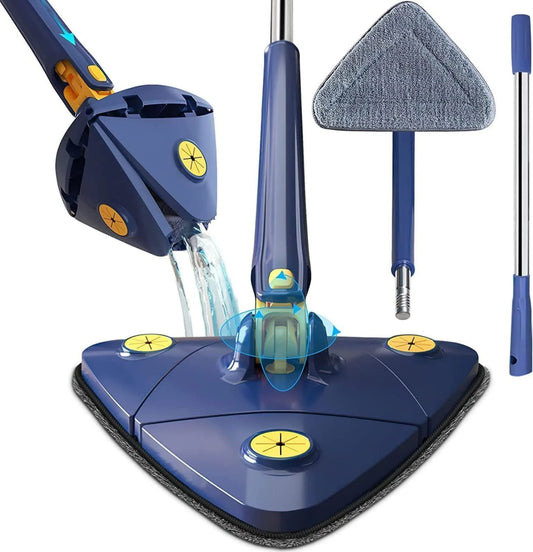 360° Rotating Triangle Cleaning Mop with Long Handle