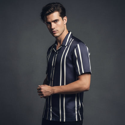 Men’s Fancy Printed Cuban Collar Rayon Shirt – Trendy Casual Wear