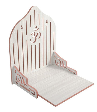 Elegant Wooden Mandir for Home – Wall Mounted Temple with Storage & Puja Set