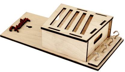 Wooden Mobile Holder with Key Holder – Functional & Space-Saving Design
