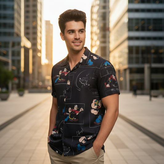 Men’s Fancy Printed Cuban Collar Rayon Shirt – Trendy Casual Wear