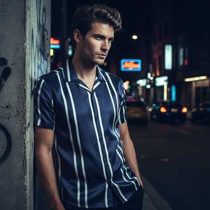 Men’s Fancy Printed Cuban Collar Rayon Shirt – Trendy Casual Wear