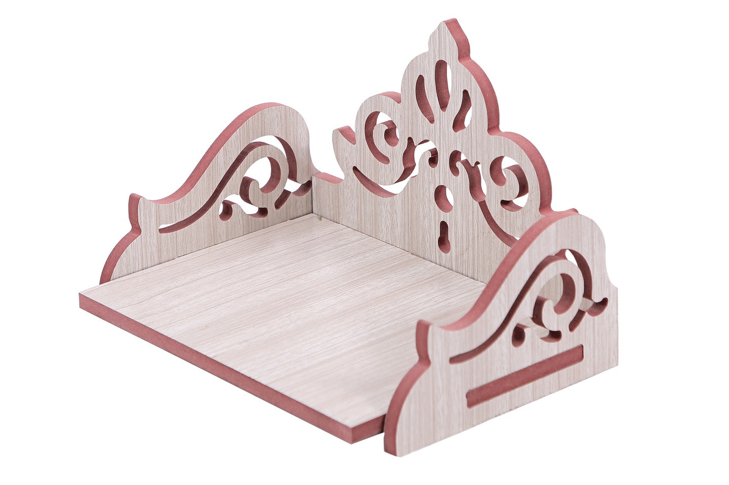 Elegant Wooden Mandir for Home – Wall Mounted Temple with Storage & Puja Set