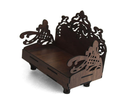 Wooden MDF Puja Sinhasan On Table Hindolo Home-Office-Decor