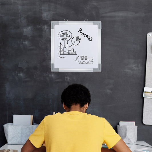 Compact 12x12 Inch Dry Erase Whiteboard – Reusable, Easy-Clean, Magnetic & Portable
