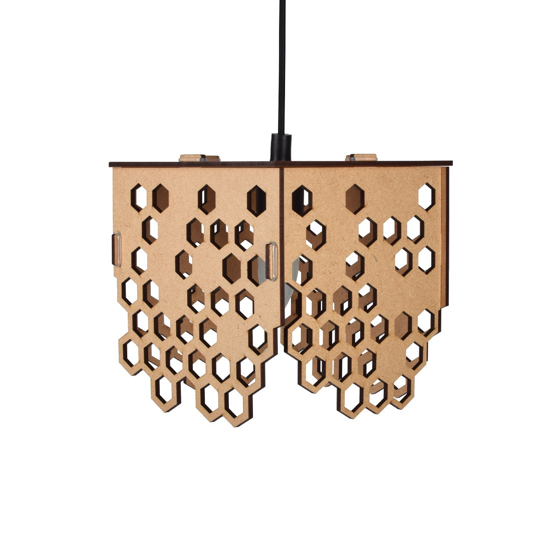 Handcrafted Wooden Ceiling Lamp – Rustic Elegant Hanging Light for Living & Dining Spaces