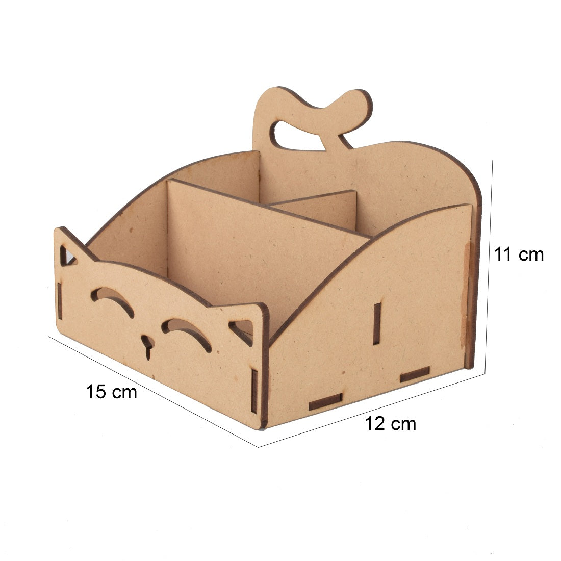 Intricately Designed Wooden Business Card Holder