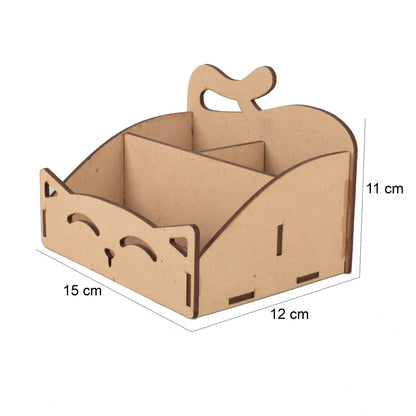 Intricately Designed Wooden Business Card Holder
