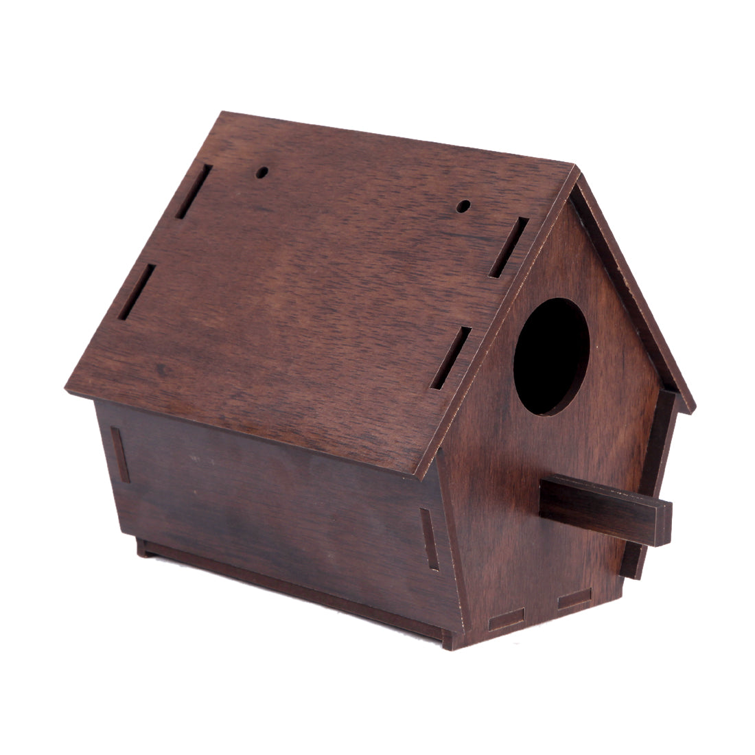 Handcrafted Pine Wood Bird Nesting Box – Wall-Mountable Garden Bird House
